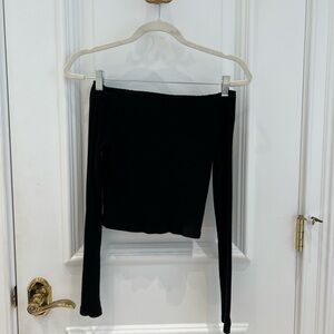 Brandy Melville off the shoulder black long sleeve
